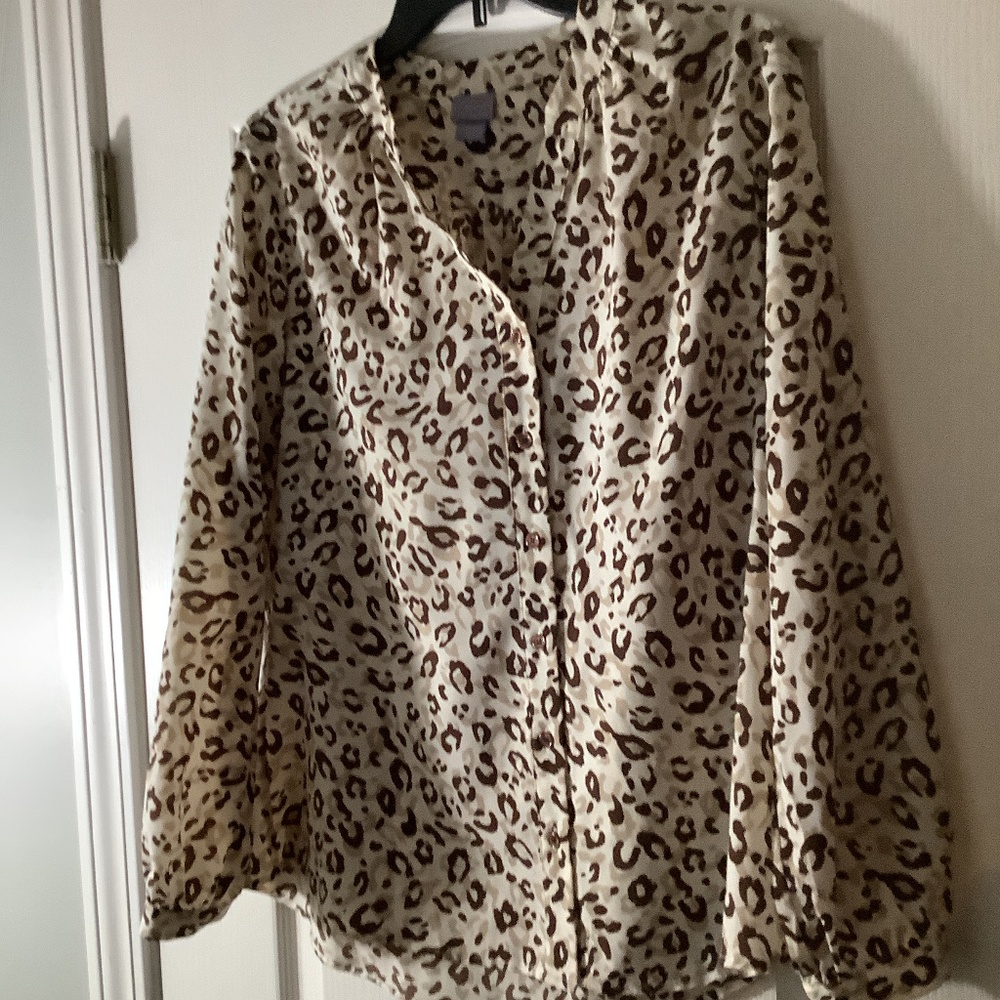 Animal print blouse